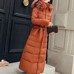 1 pc Puffer Hooded Cotton-padded Slim Long Coats