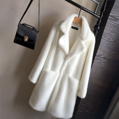Faux Fur Long Overcoat