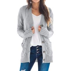 3 pcs Button Knit Chunky Outwear Cardigan