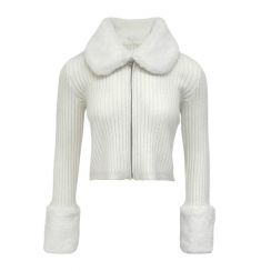 2 pcs Long Sleeve Knitted Top Cardigan Sweater