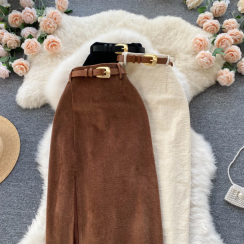 2 pcs Elegant A-Line High Waist Knee Length Skirt