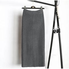 8 pcs Sewing Knitted Dress Hip Long Elastic Waistline Wool Skirt
